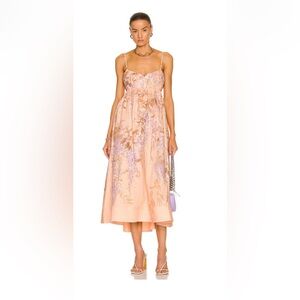 ZIMMERMANN Rosa Bralette Midi Dress